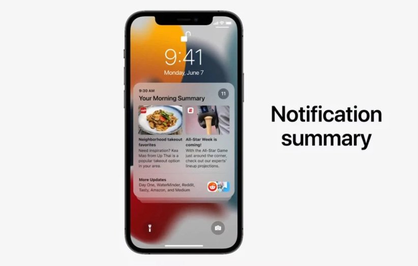 اعلانات در iOS 15 اپل