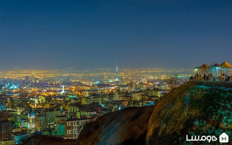 بام تهران در شب