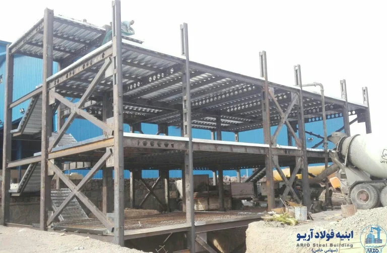 اجرای صحیح آجر داخل تیرآهن H در سقف عرشه فولادی